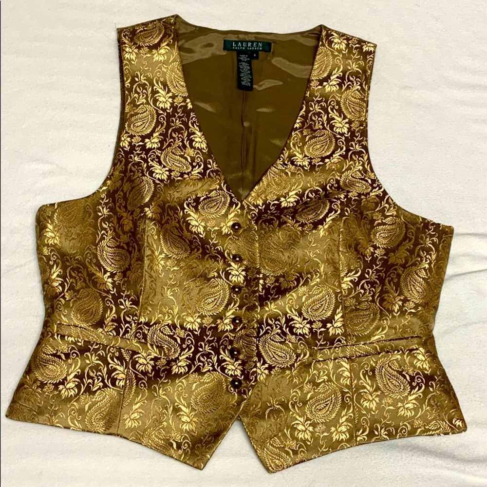 Brand new! Ralph Lauren Gold vest